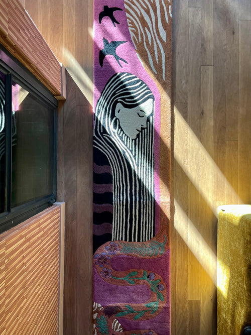 Handtufted woolen runner Naja Naja