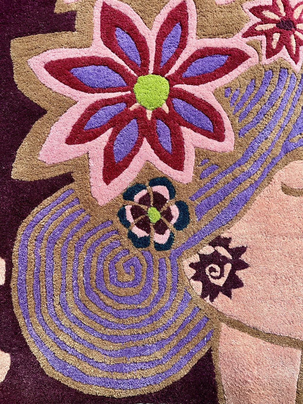 Handtufted wool doormat, beautiful sunshine, 192x90cm