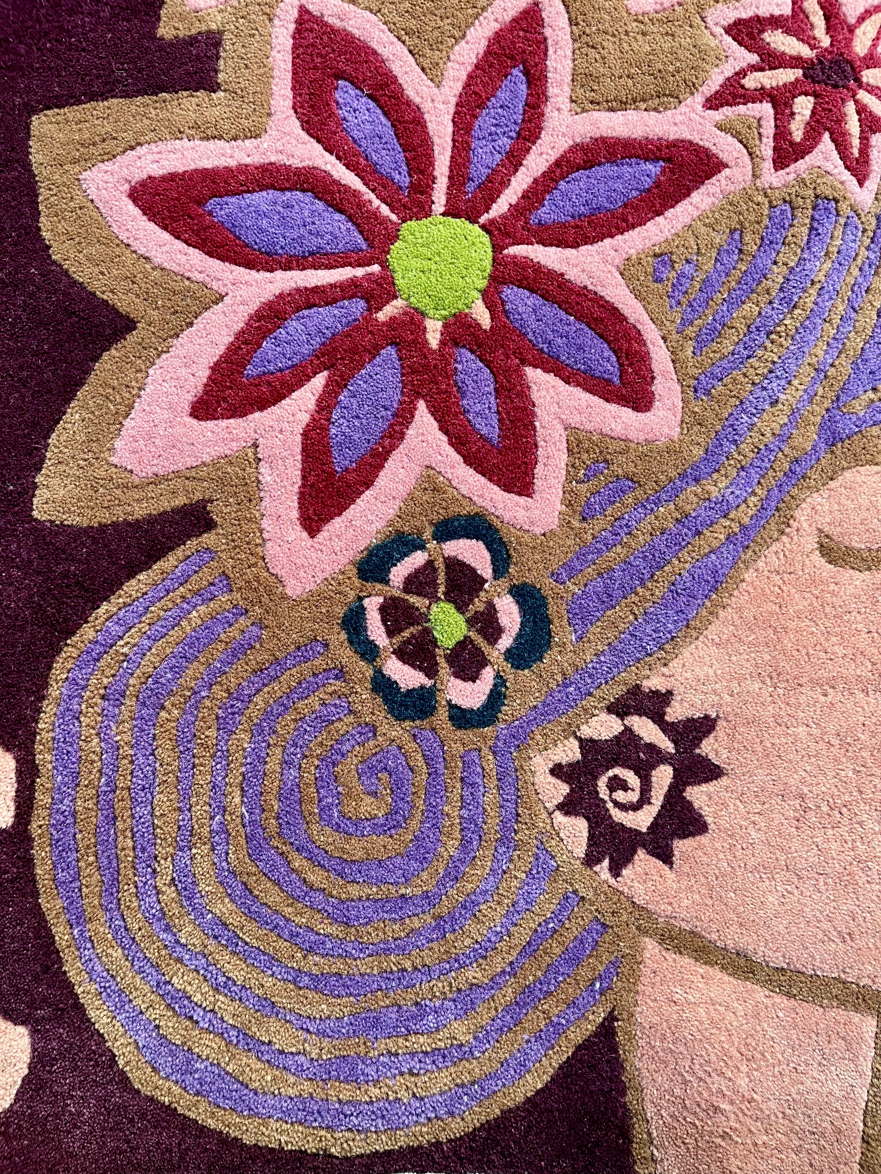 Handtufted wool doormat, beautiful sunshine, 192x90cm
