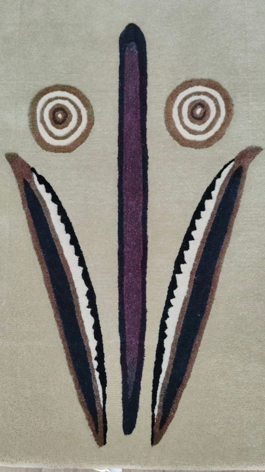 Handtufted wool totem runner 60x300cm
