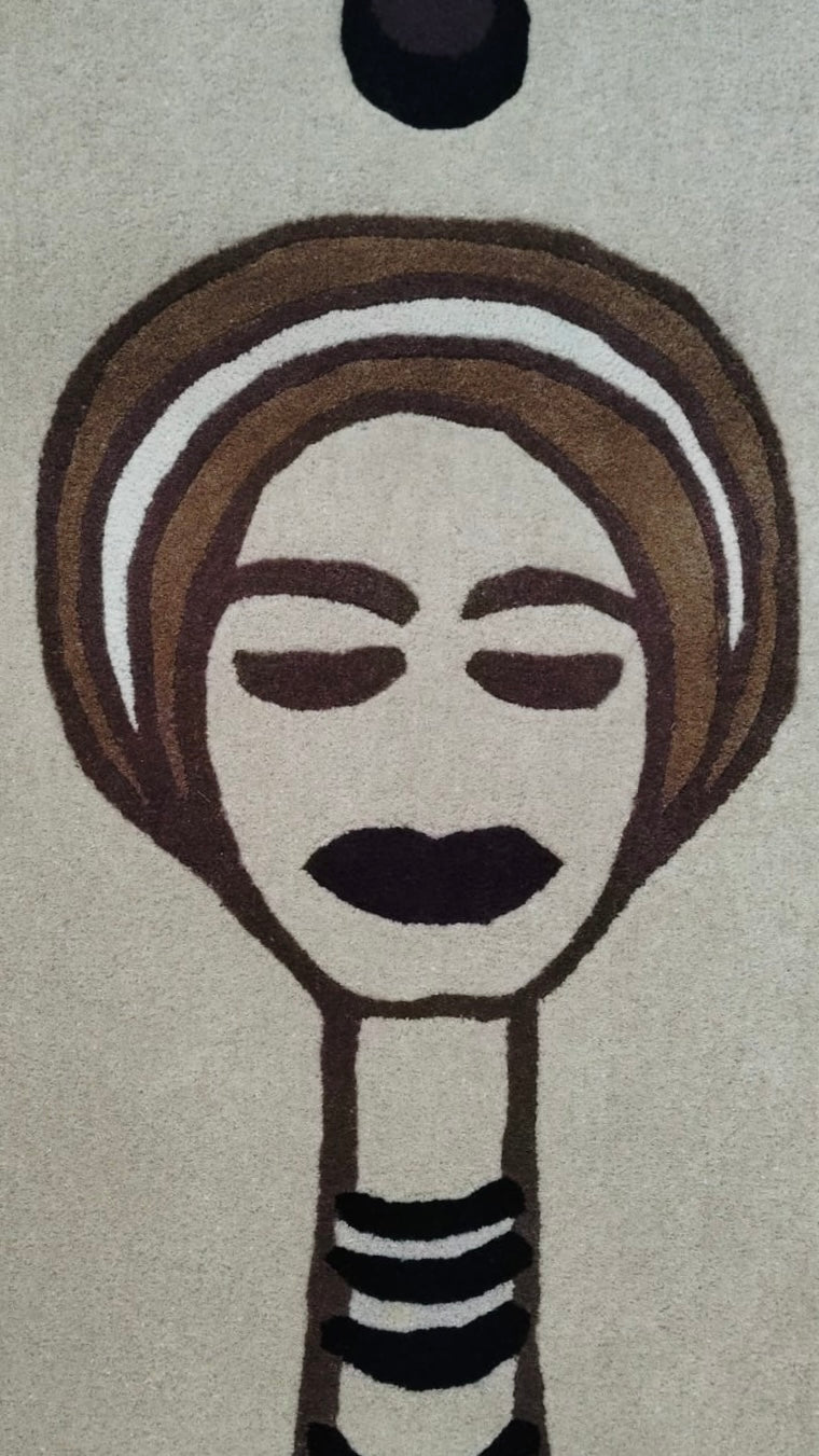 Handtufted wool female guardian runner, 60x650cm