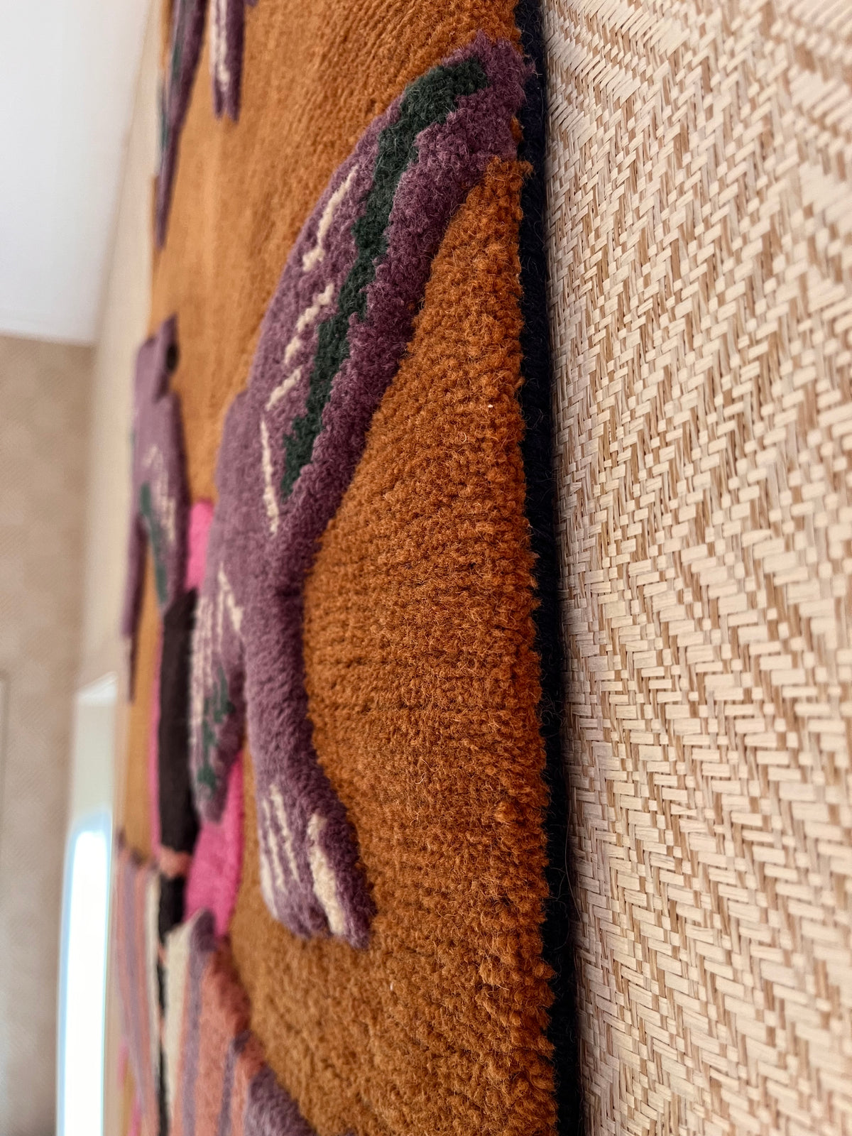 Handknotted wall runner, 65x210cm