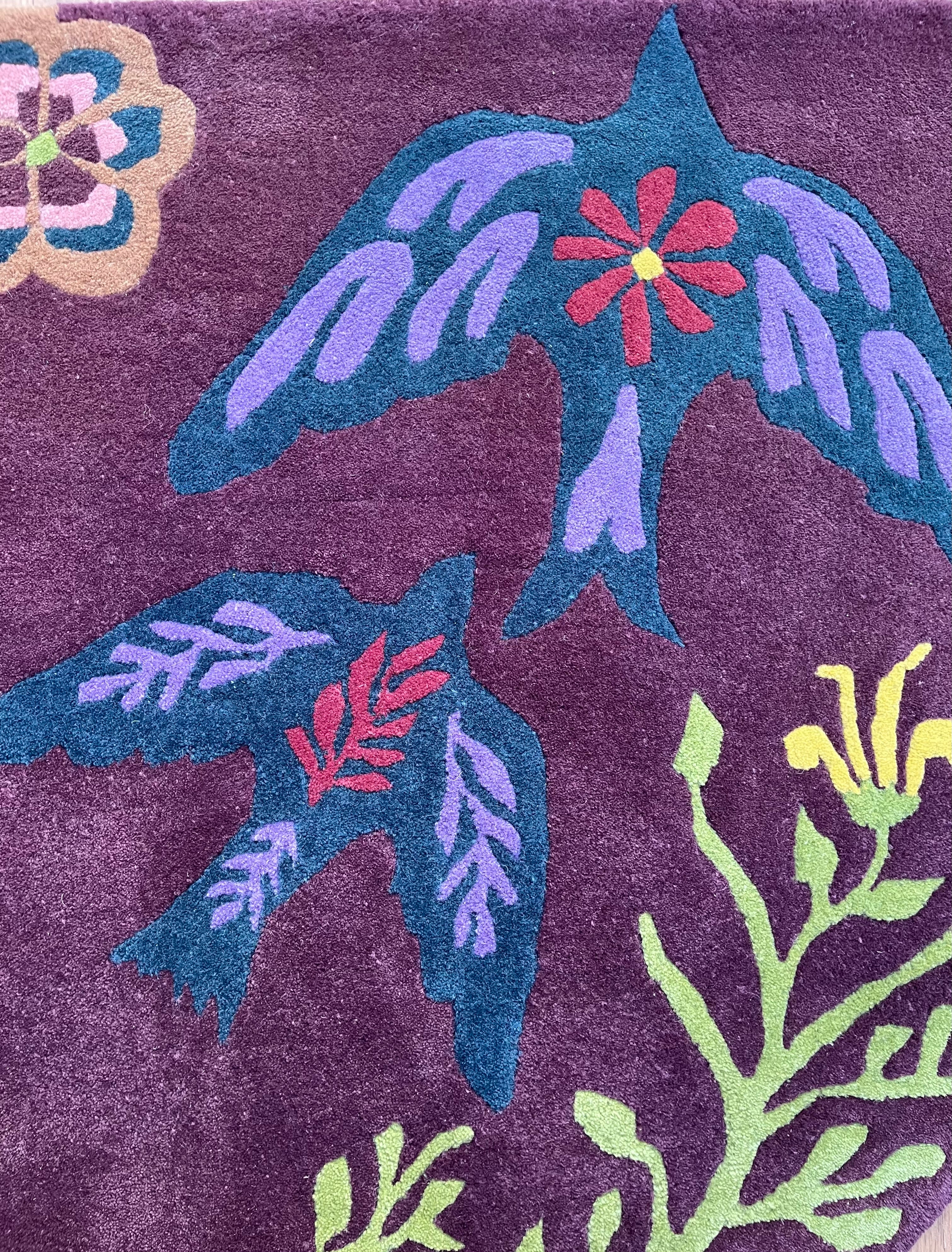 Handtufted wool doormat, beautiful sunshine, 192x90cm