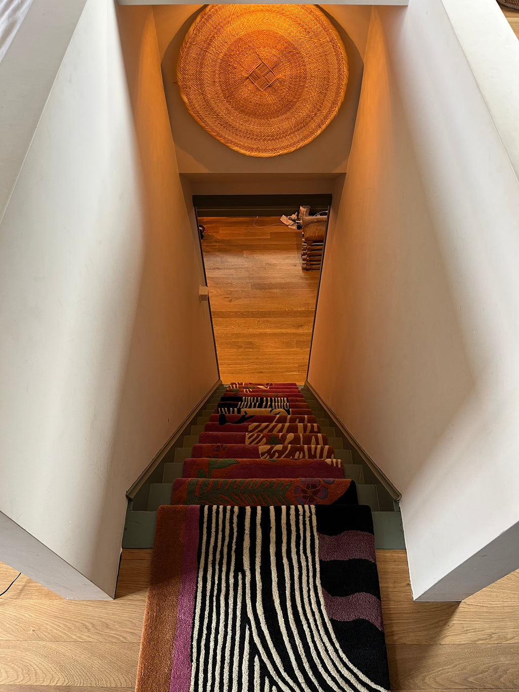 Handtufted wool Stairrunner, Naja Naja 60x740
