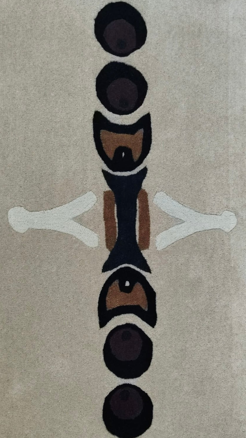 Handtufted wool female guardian runner, 60x650cm