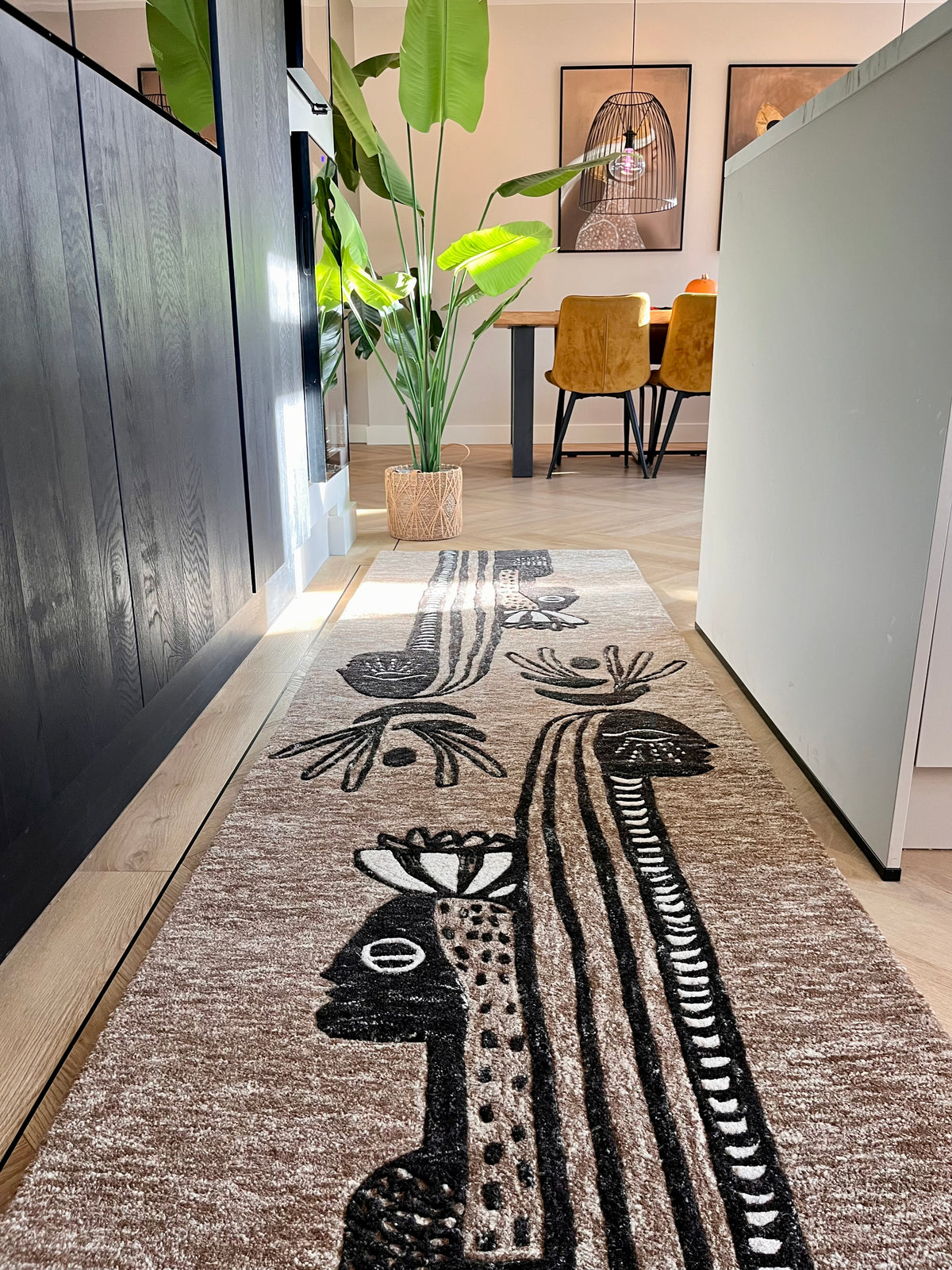 Natural wool runner, Nala, 75x260cm