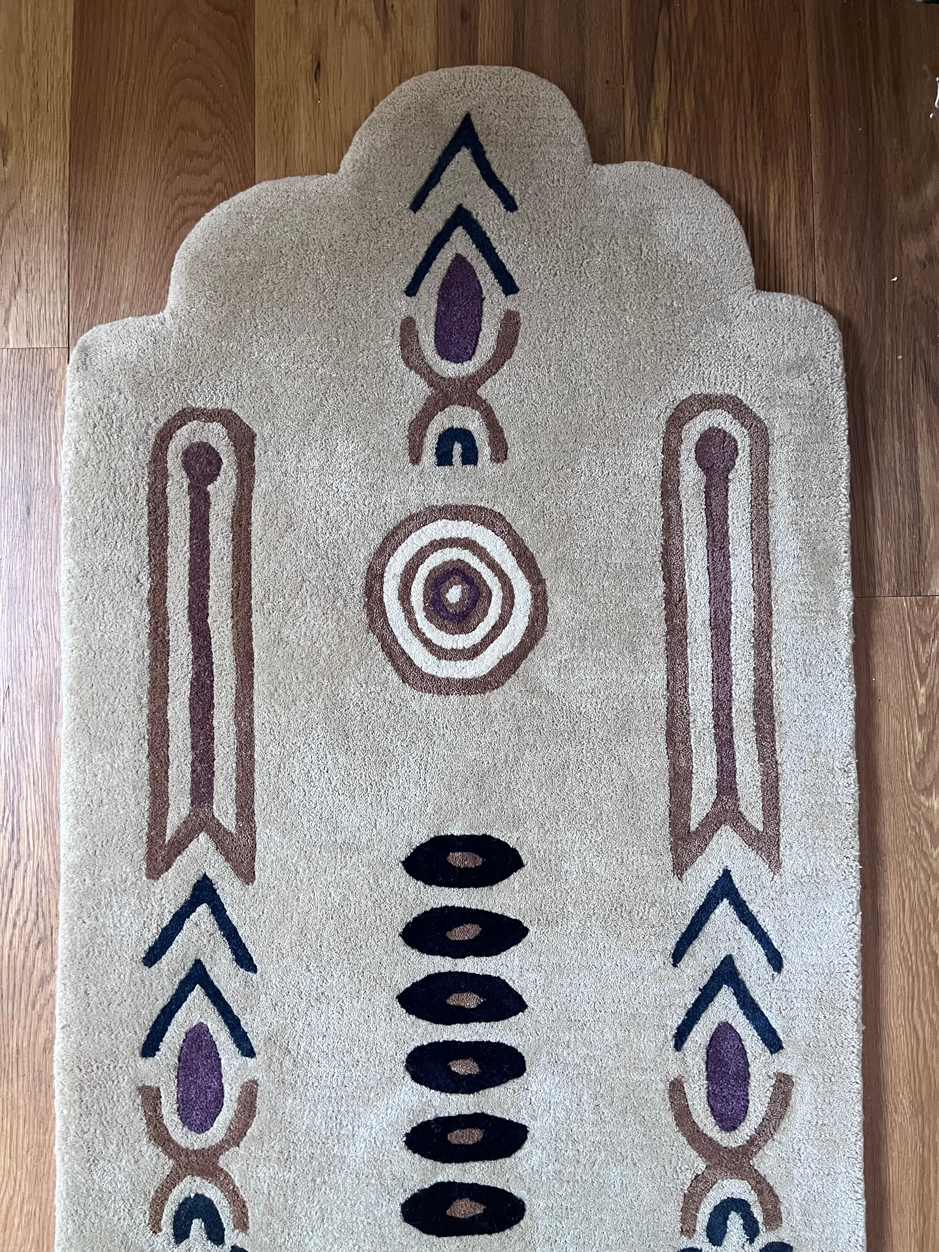 Handtufted wool totem runner 60x300cm