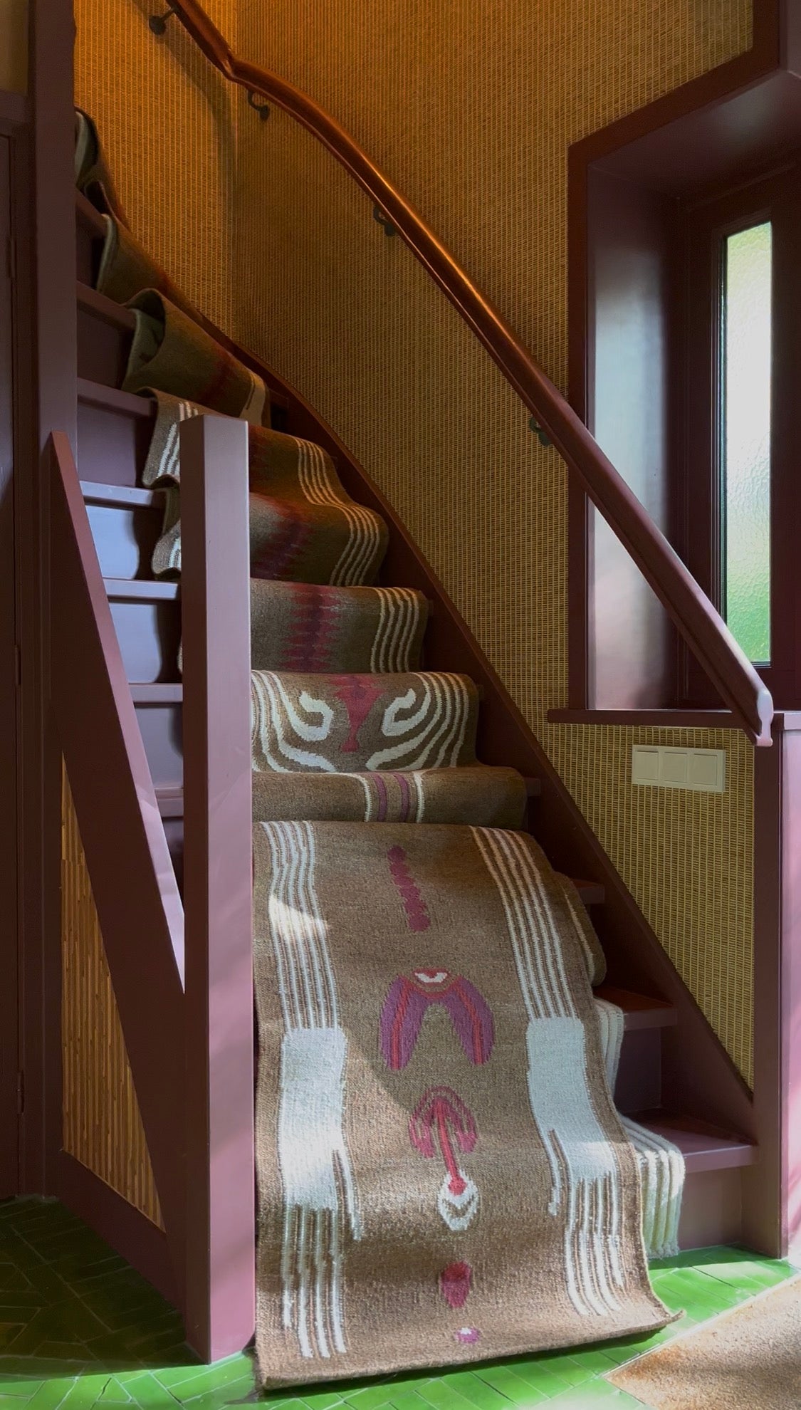Flatweave wool Stairrunner, 60x700cm