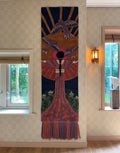 Handknotted wall runner, 65x210cm