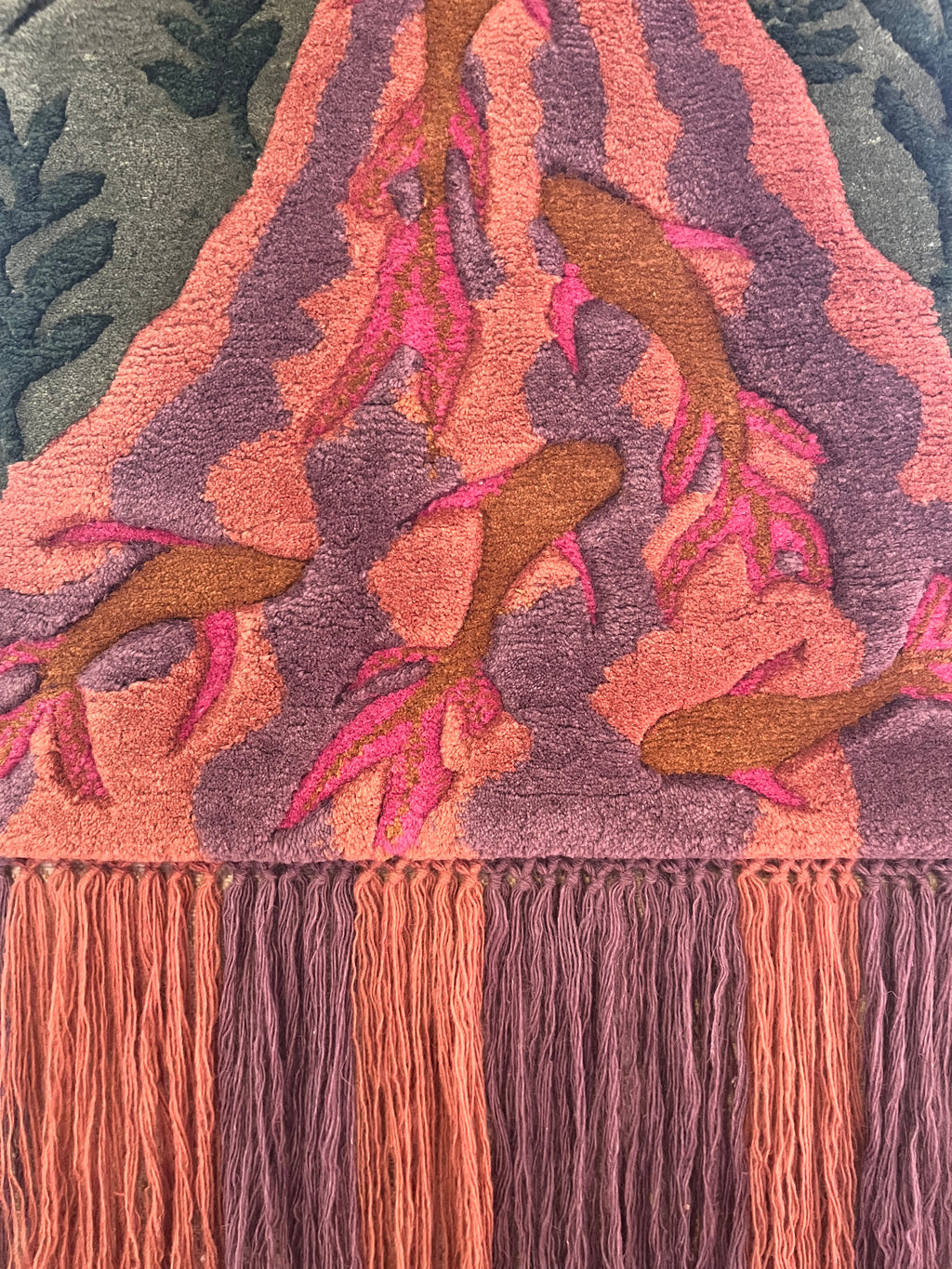 Handknotted wall runner, 65x210cm